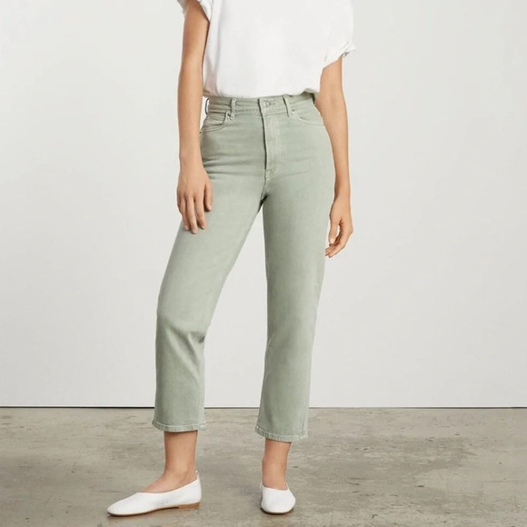 Everlane The‎ Way High Jean Sage Green Size 27 Short - Picture 1 of 9